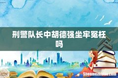 刑警队长中胡德强坐牢冤枉吗