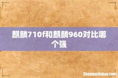 麒麟710f和麒麟960对比哪个强