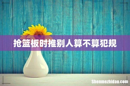 抢篮板时推别人算不算犯规